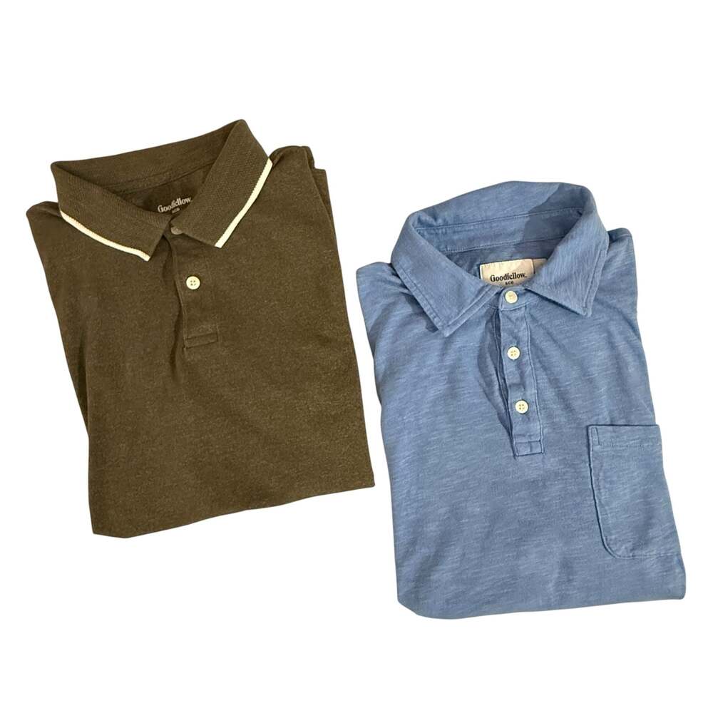Goodfellow & Co Men's Standard Fit Short Sleeve Polo Shirt Bundle